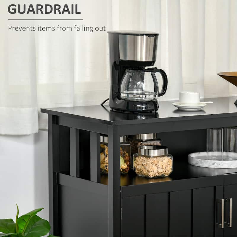 HOMCOM Sideboard Buffet Server Table with 2 Doors, Kitchen Storage Cabinet with Adjustable Shelves for Kitchen and Dining Room