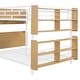 preview thumbnail 7 of 30, 2 In 1 Metal Full over Full Bunk Bed with Storage Bookcase,Kids Bed Design