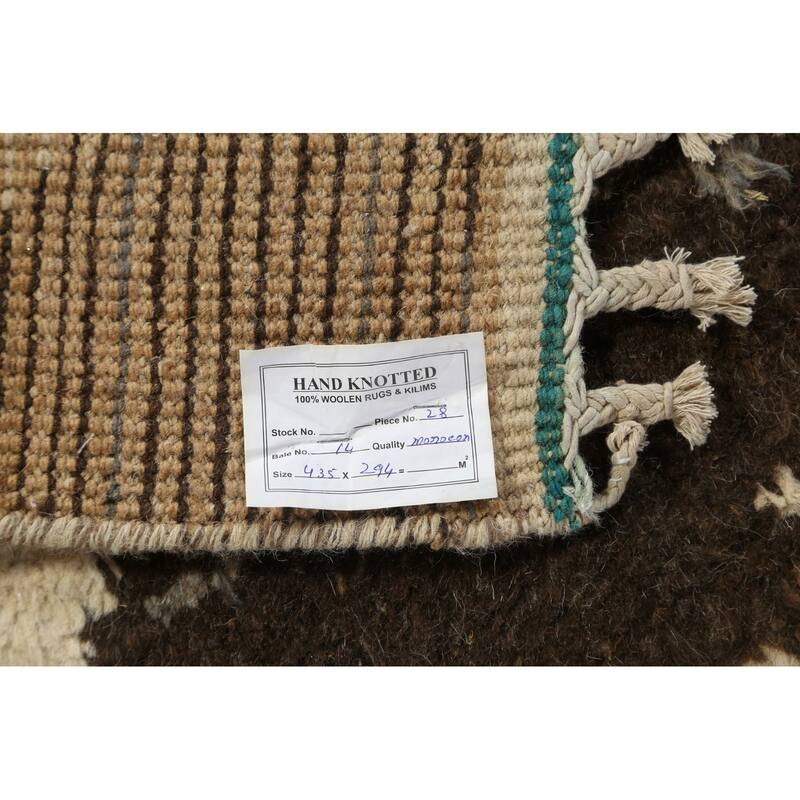 Tribal Oriental Moroccan Area Rug Wool Hand-knotted Living Room Carpet - 9'8" x 14'9"
