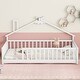 preview thumbnail 5 of 8, Imaginative Twin House Bed with Guardrails Cozy Floor Bed for Childrens Rooms