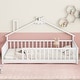 preview thumbnail 38 of 40, Wooden Montessori Floor Bed with Guardrails, House-Shaped Floor Bed, Wood Slat Support