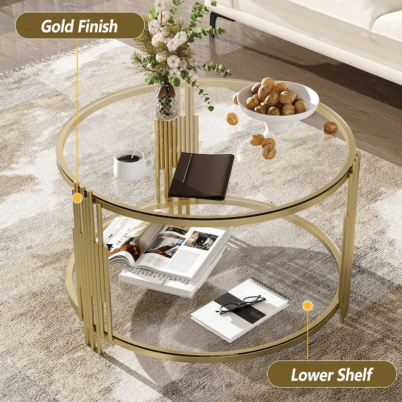 Modern Brown Glass Coffee Table