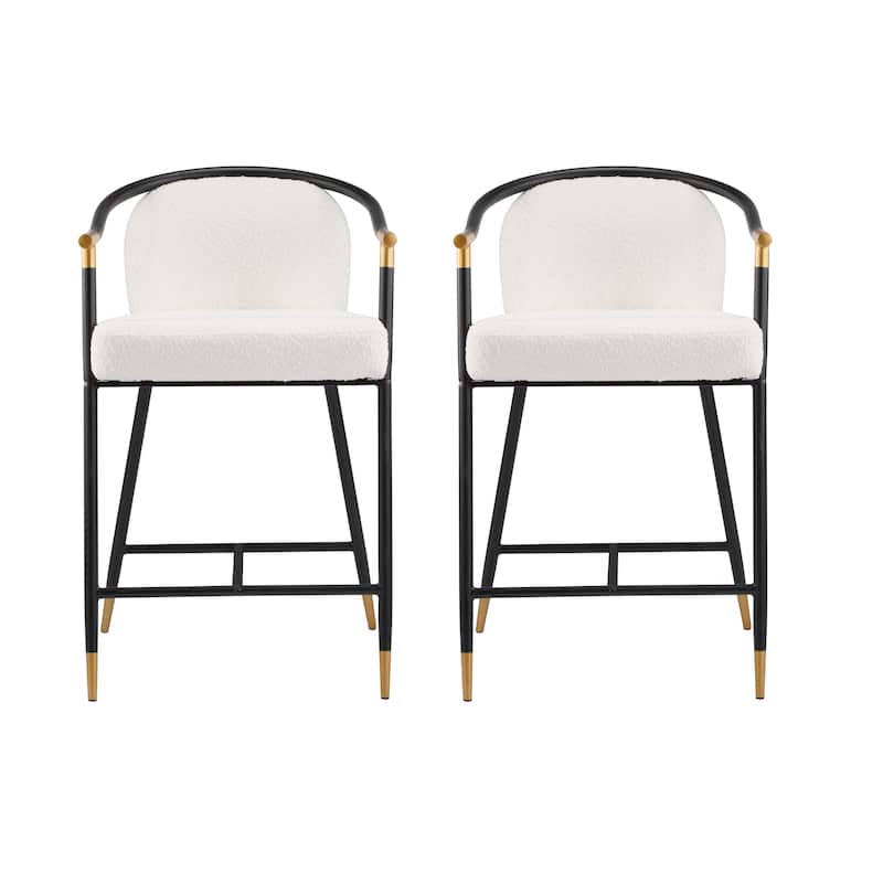 Upholstered Counter Stool Side Dining Chair Set of 2