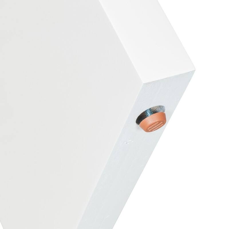 U-Style Large Console Table, Stylish Entryway Table with Geometric Design and Adjustable Feet