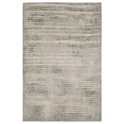Melody Distressed Abstract Beige/ Blue Area Rug