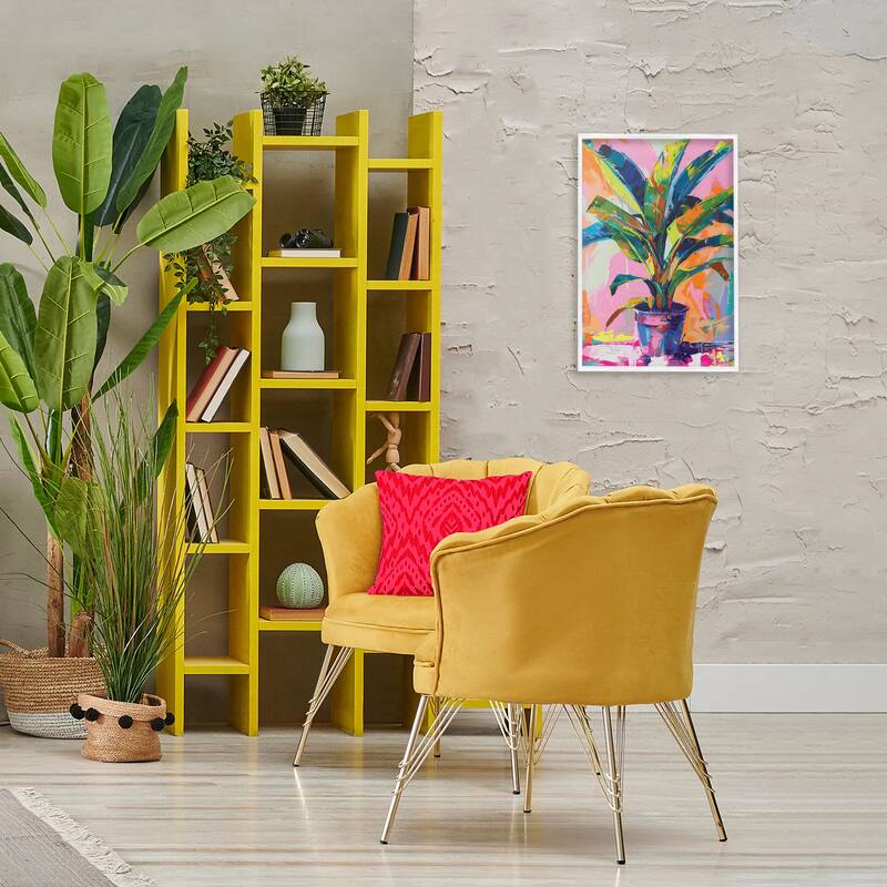 Stupell Vivid Saturated House Plant Framed Giclee Art Design By LSR Design Studio