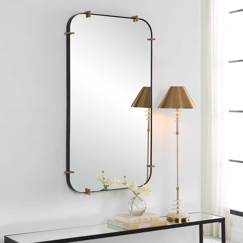 Uttermost Pali Industrial Iron Mirror - 27"W X 48"H X 3"D