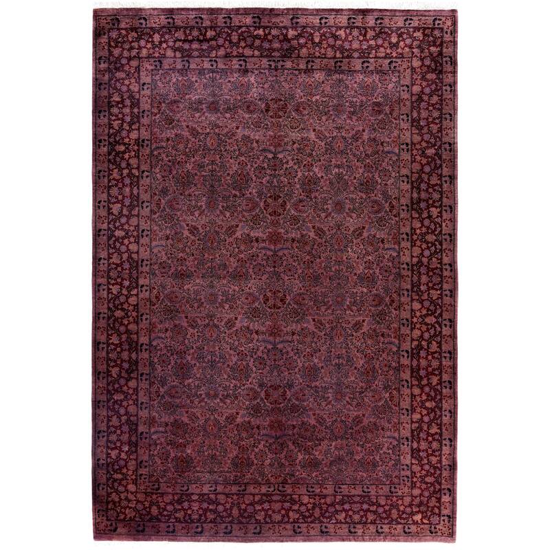Overdyed One-of-a-Kind Hand-Knotted Area Rug - Purple - 6' 1" x 9' 0"