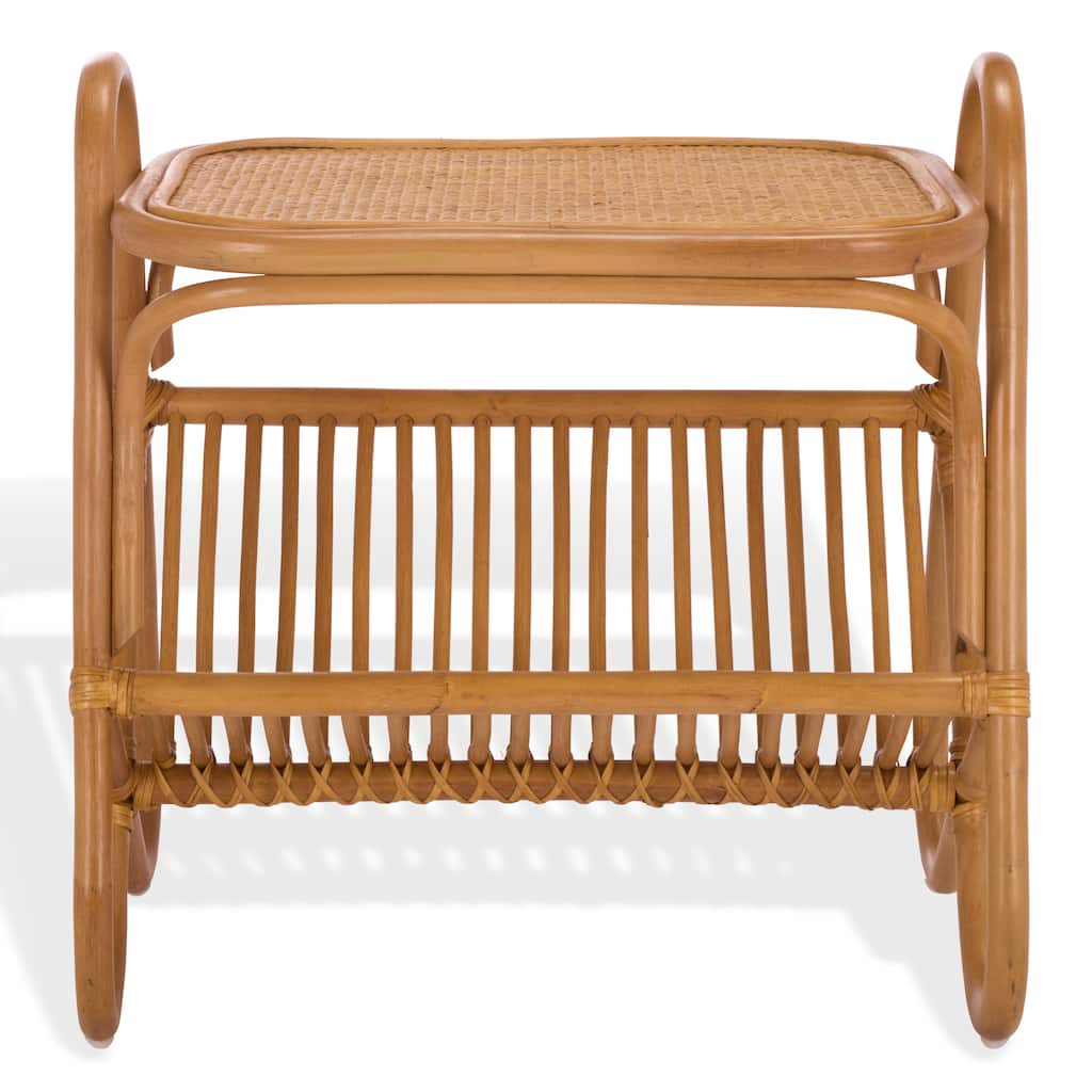SAFAVIEH Couture Bayard Rattan Pole Accent Table - 22"W x 17"D x 23"H