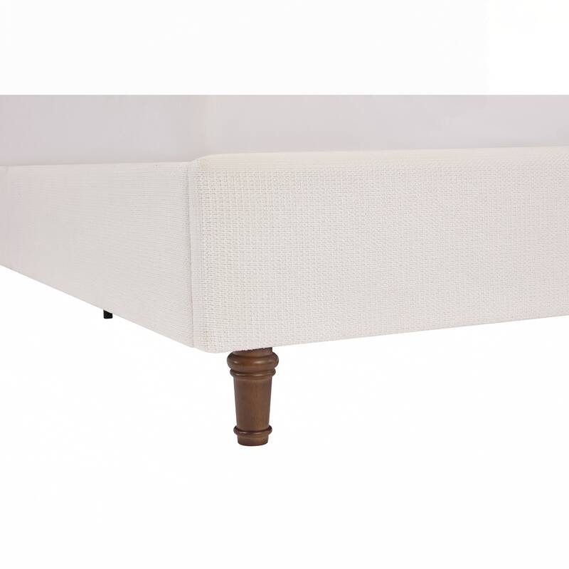 High Headboard Upholstered Platform Bed No Box Spring Needed