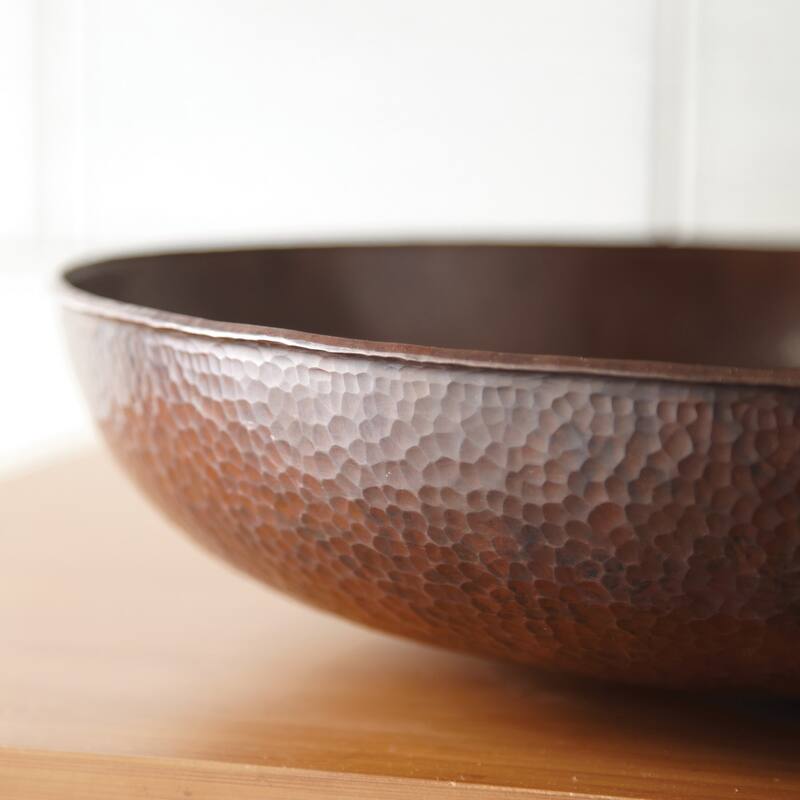 Maestro Sonata Petit Hand Hammered Copper Vessel Bathroom Sink