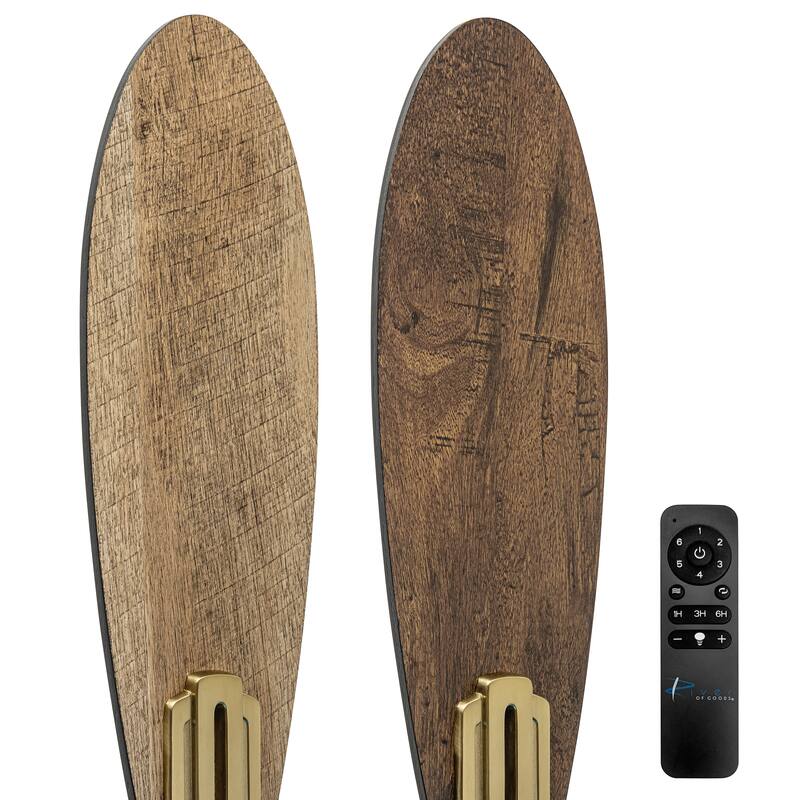 Maisie River of Goods 3-blade 42-inch Modern Indoor Ceiling Fan with Blue Hand-Cut Glass Globe Shade and Remote