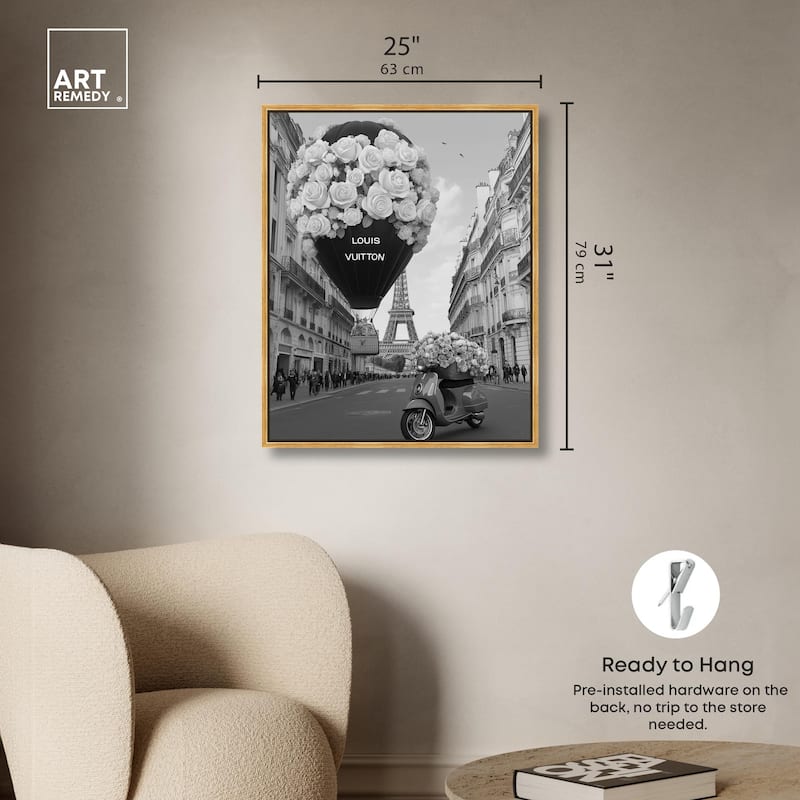 Scooter and Glam Balloon Canvas by Art Remedy