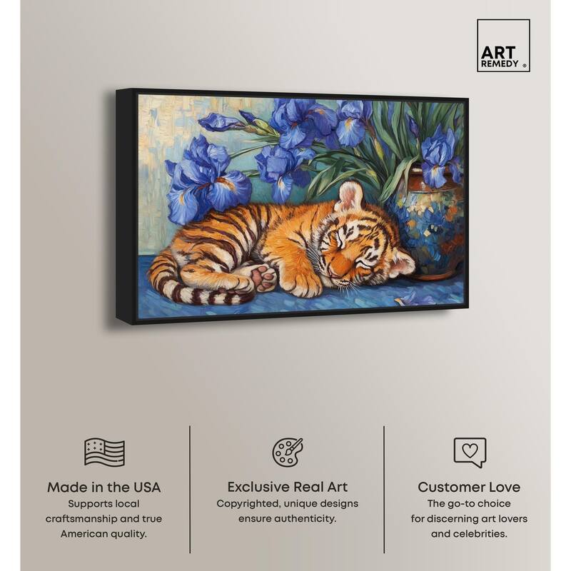 Gentle Tiger Nap Canvas by Art Remedy
