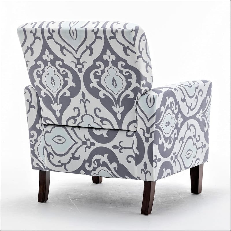 Modern Accent Armchair with Birch Wood Frame and Microfiber Upholstery