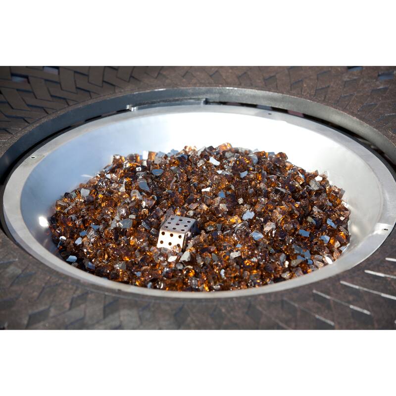 Burnt Bronze Reflective Fire Glass