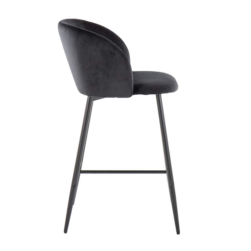 Silver Orchid Harding Velvet Counter Stool (Set of 2)