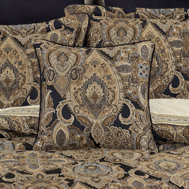 Amara 20" Square Decorative Throw Pillow - Polyester - Indigo - Accent