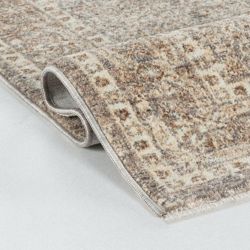 Stelios Collection Grey/Beige Transitional Area Rug