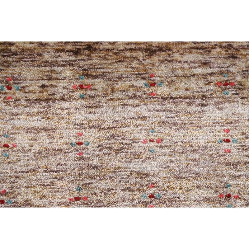 Gabbeh Area Rug Handmade Living Room Wool Carpet - 8'2"x 9'11"