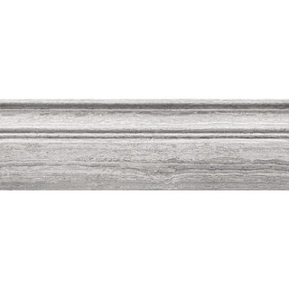 Apollo tile 4 x 12 Grandis Polished Wooden Grey Marble Tile (3.33 sq ft ...