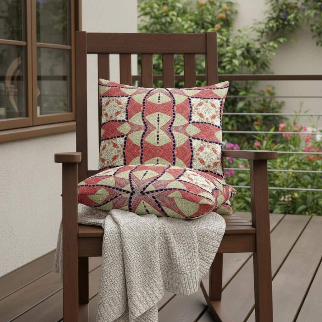 HomeRoots Set of Two 16" X 16" Yellow and White Blown Seam Eclectic Indoor Outdoor Throw Pillow - 16.00' X '16.00' X '5.00