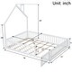 preview thumbnail 17 of 22, Wood Full Size House Platform Kids Bed with Guardrail & Chimney Design - Sturdy Pine Frame for Safe, Fun Sleep Space, Natural