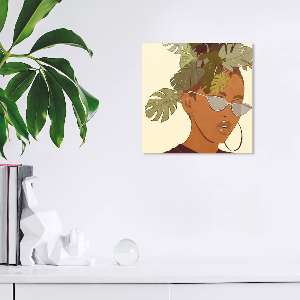 Wynwood Studio Prints Fashion and Glam Tropical Minded Green and Army Green Tropical Wall Art Canvas Print