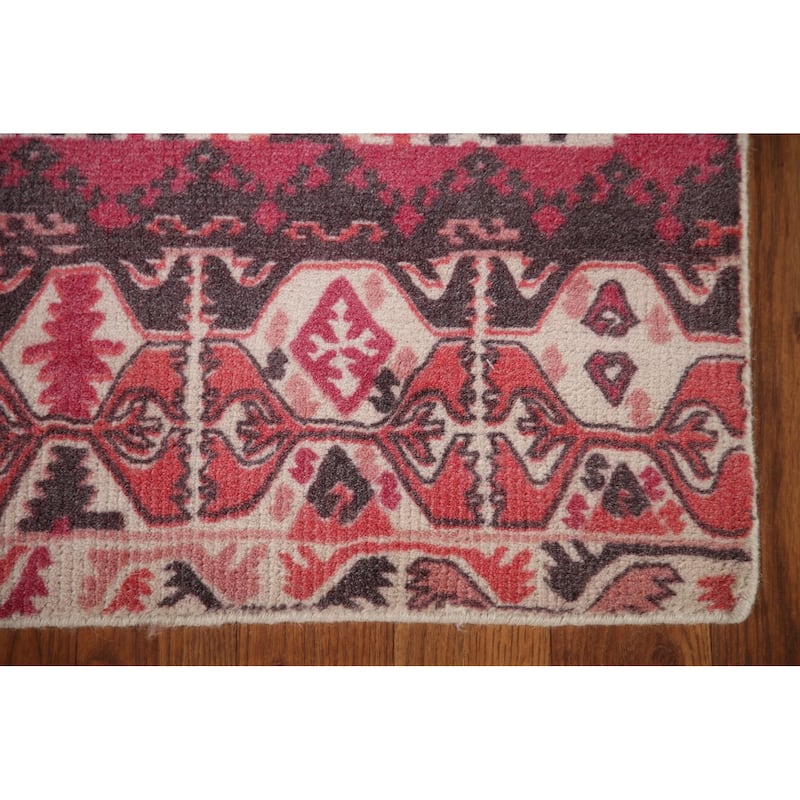 Geometric Modern Area Rug Hand-Knotted Wool Carpet - 4'10"x 7'9"