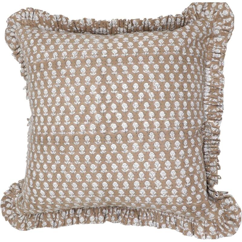 Fabdivine Cotton Farmhouse Block print pillow Cover - Pillow Covers - 24" x 24"