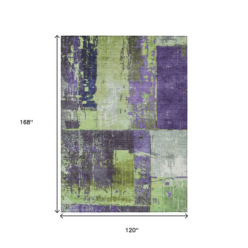 HomeRoots Abstract Transitional Rectangle Outdoor Rug