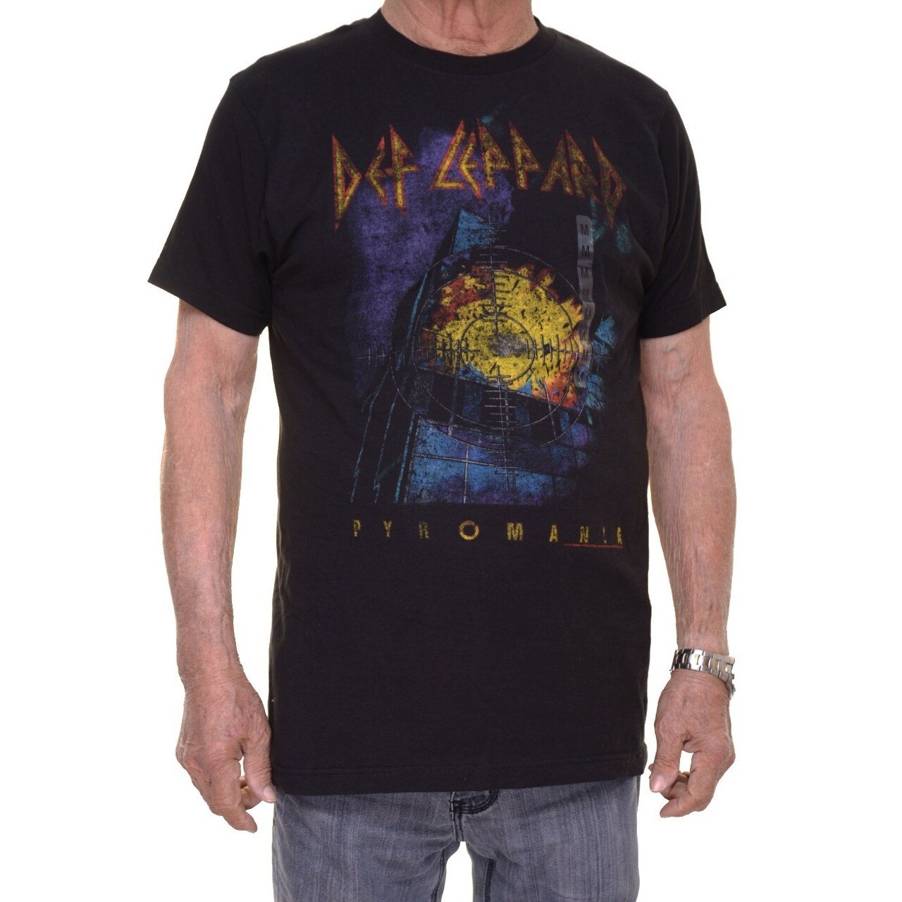 Shop Live Nation Merchandise New Black Mens Large L Def Leppard