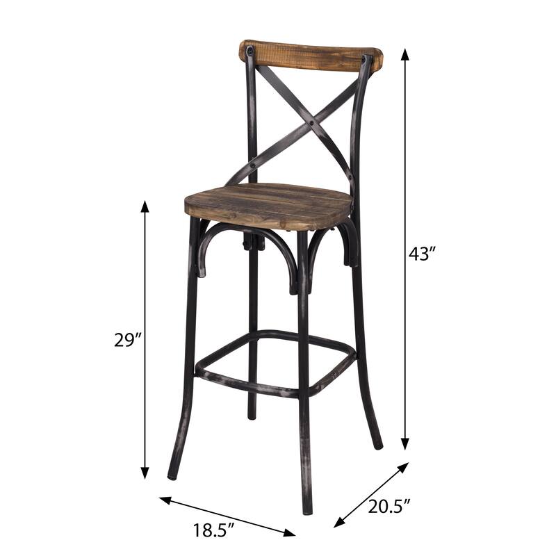 Bar Stool with Cross Back
