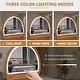 preview thumbnail 16 of 22, 39" Makeup Vanity Desk Bedroom Dressing Table with Curved Touch LED Light Makeup Mirror