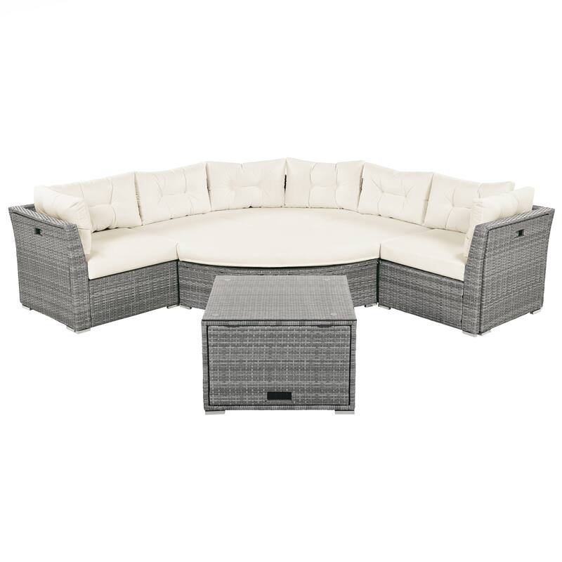 Patio Seating Group With Cushions and Center Table for Patio
