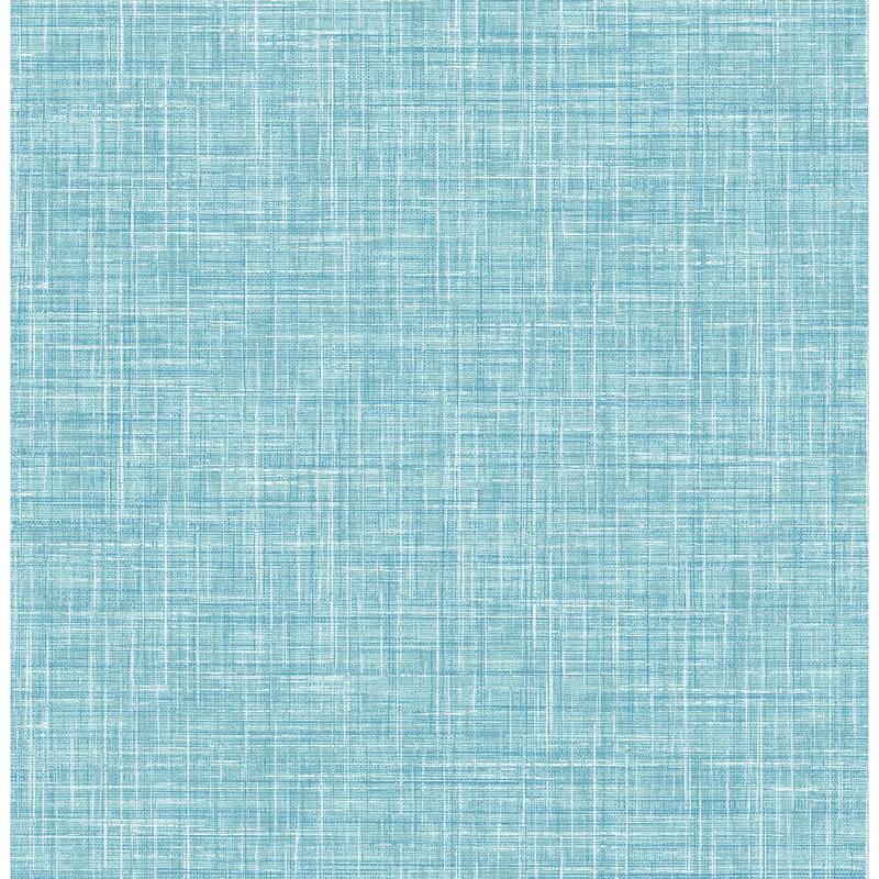 A-Street Prints Emerson Light Blue Faux Linen Wallpaper