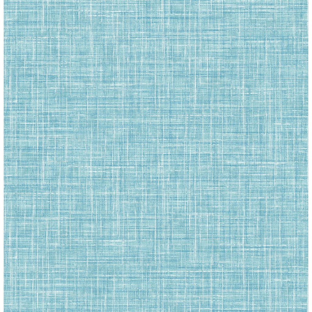 A-Street Prints Emerson Light Blue Faux Linen Wallpaper