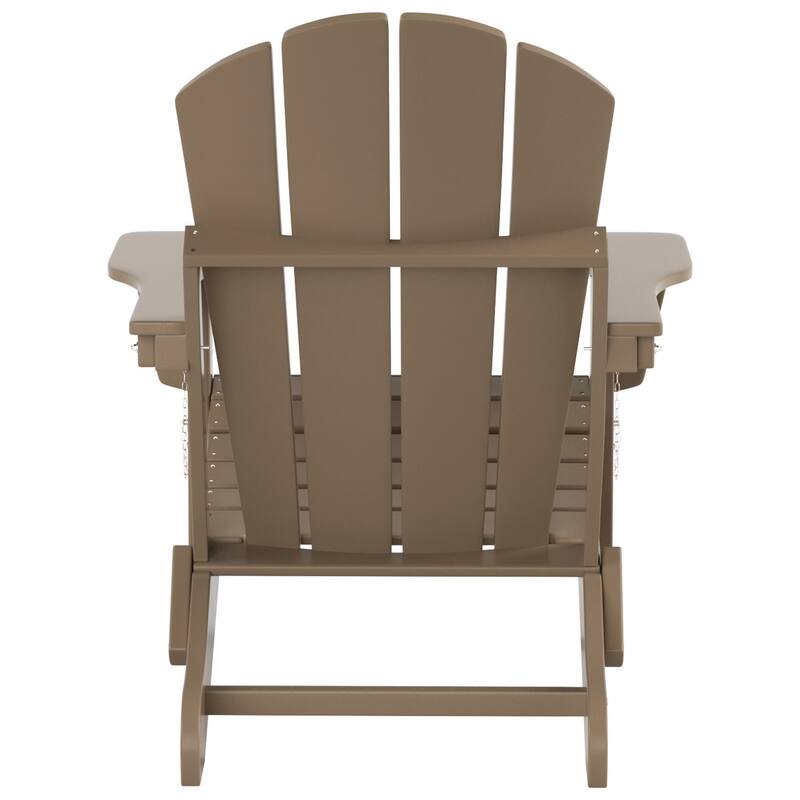 POLYTRENDS Laguna All Weather Poly Outdoor Adirondack Chair - Foldable (Set of 4)