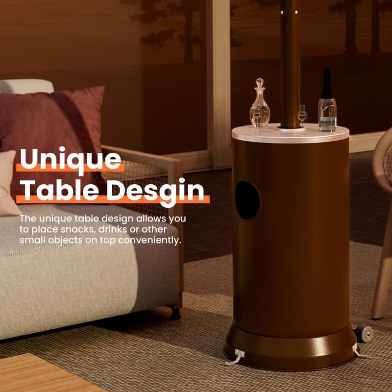 48000 BTU Propane Standing Patio Heater with Cover - N/A