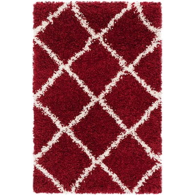 SAFAVIEH Hudson Shag Estella Diamond Trellis 2-inch Thick Rug