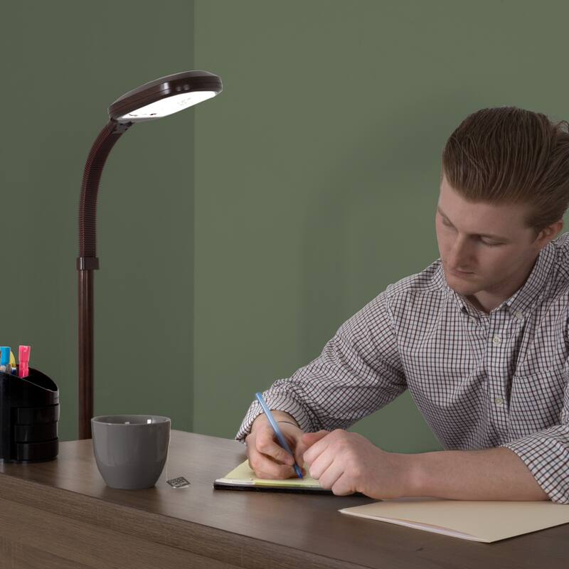 Adjustable Natural Daylight Floor Lamp with Bendable Neck
