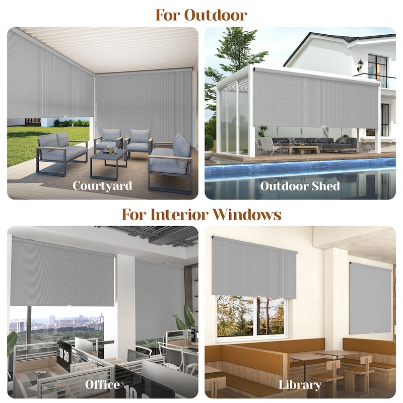 6' x 8' Outdoor Roller Shades
