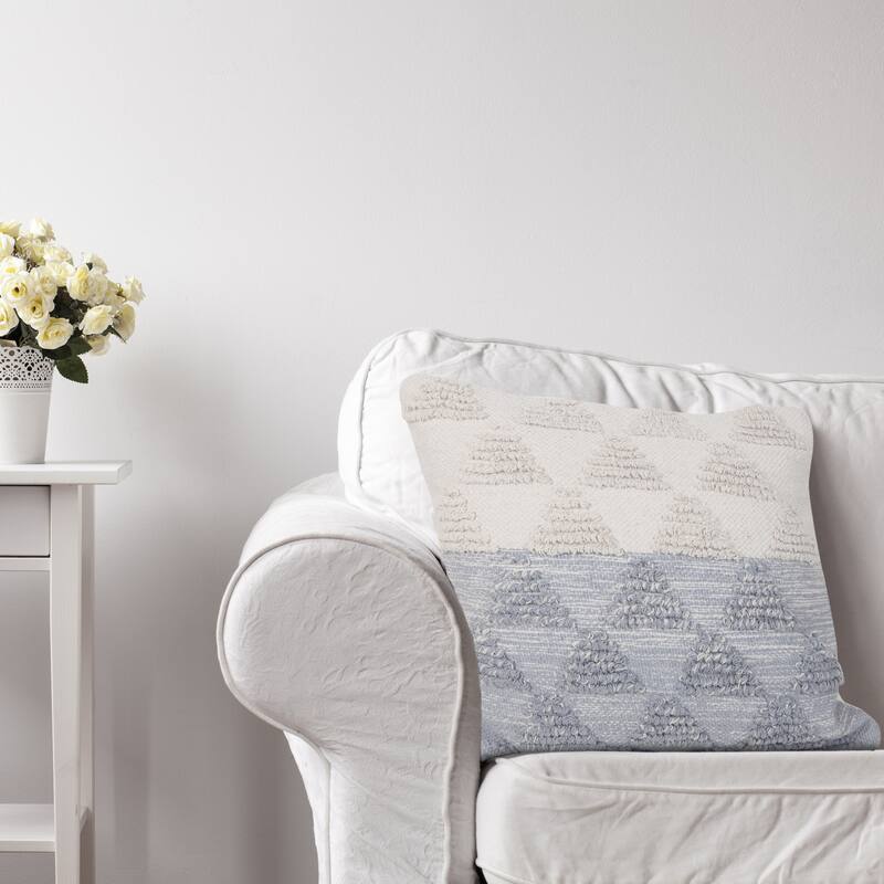 Sevita Contemporary Textured Diamond Cotton Throw Pillow