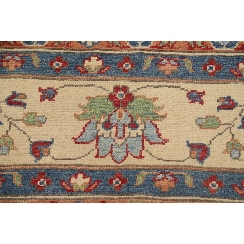 Red Kazak Oriental Area Rug Hand-Knotted Traditional Wool Carpet - 8'9"x 11'8"
