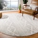 SAFAVIEH Tulum Vetuta Moroccan Boho Chic Area Rug - 12' Round - Ivory/Grey