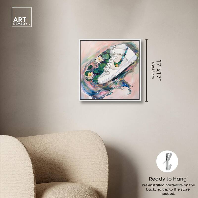 Lilypads Sneaker Splash Canvas by Art Remedy