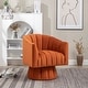 preview thumbnail 6 of 14, SEYNAR Modern Glam Velvet Upholstered Round Swivel Accent Arm Barrel Chair for Living Room