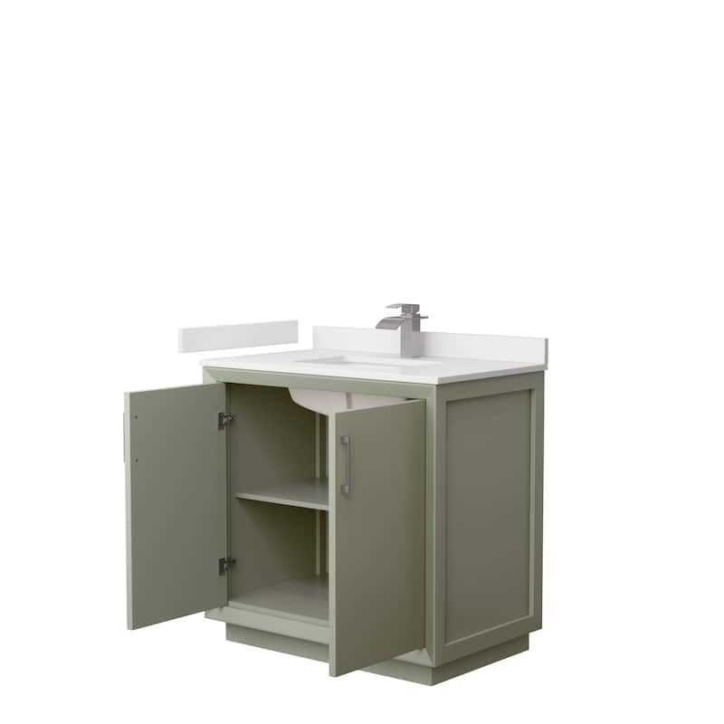 Strada 36-inch Single Vanity, Quartz Top