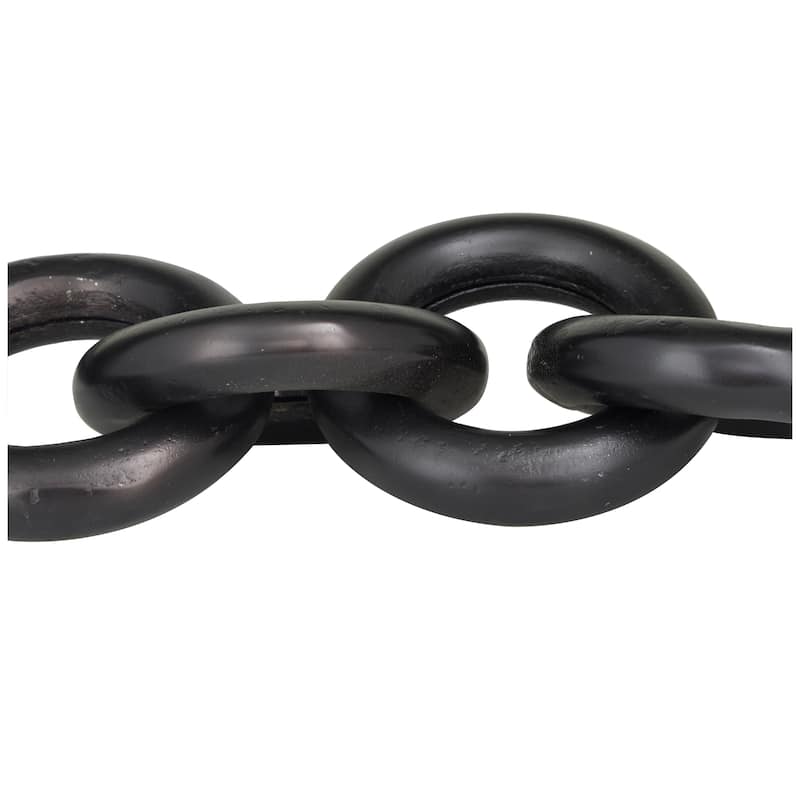 Stylish Aluminum Metal Chain Sculpture - Gold, Black, Silver