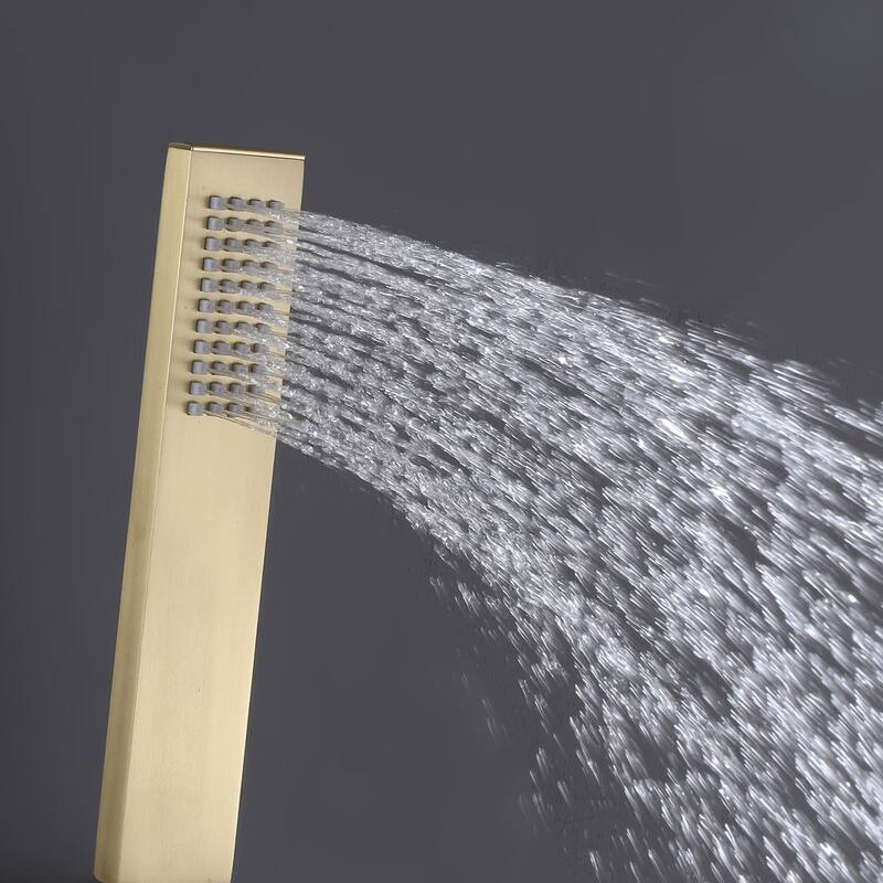 Thermostatic Shower System With Rough-in Valve Bathroom Shower Faucet With Hand Shower And Body Jet Rain 10 Inch Shower Head Set